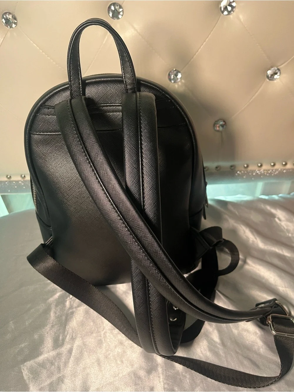 Loungefly Star Wars Black Mini Backpack with Death Star Detail